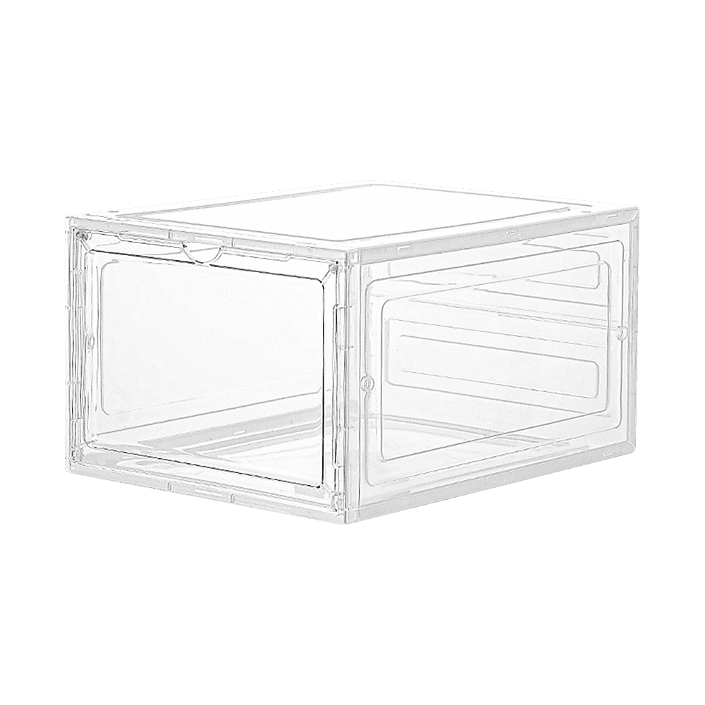Sneaker Display Case Shoe Storage Organizer Box Stackable Plastic Clear Magnetic