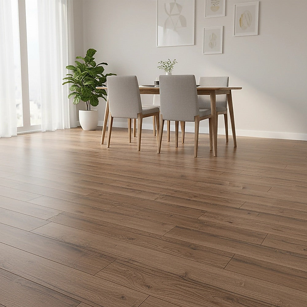 Vinyl Floor Tiles Self Adhesive Flooring Smoked Eucalyptus Wood Grain 16 Pack 2.3SQM