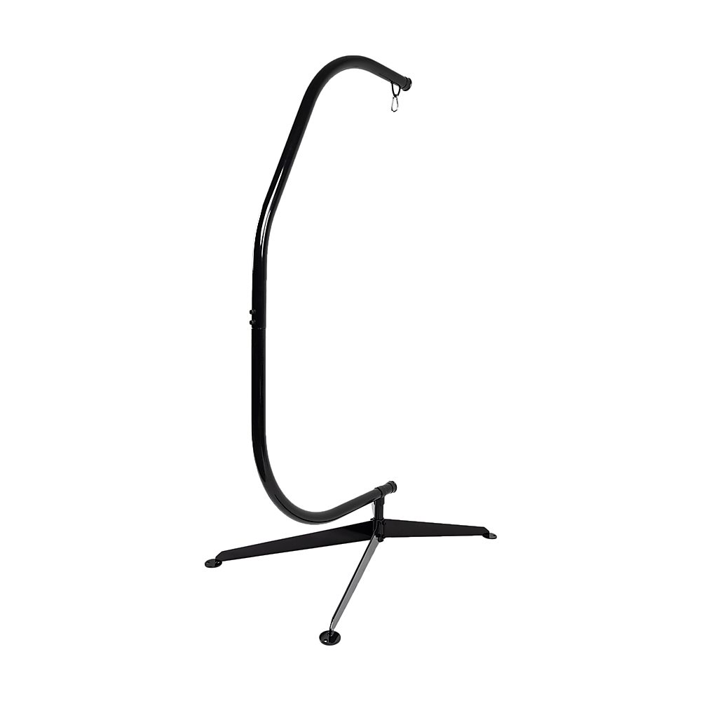 Black hammock C stand with curved arm and tripod base