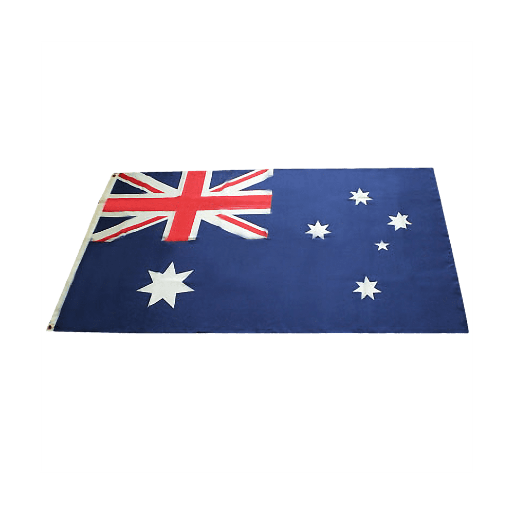 Australian Flag Heavy Duty Woven Spun Poly Australia Flag Metal Clips