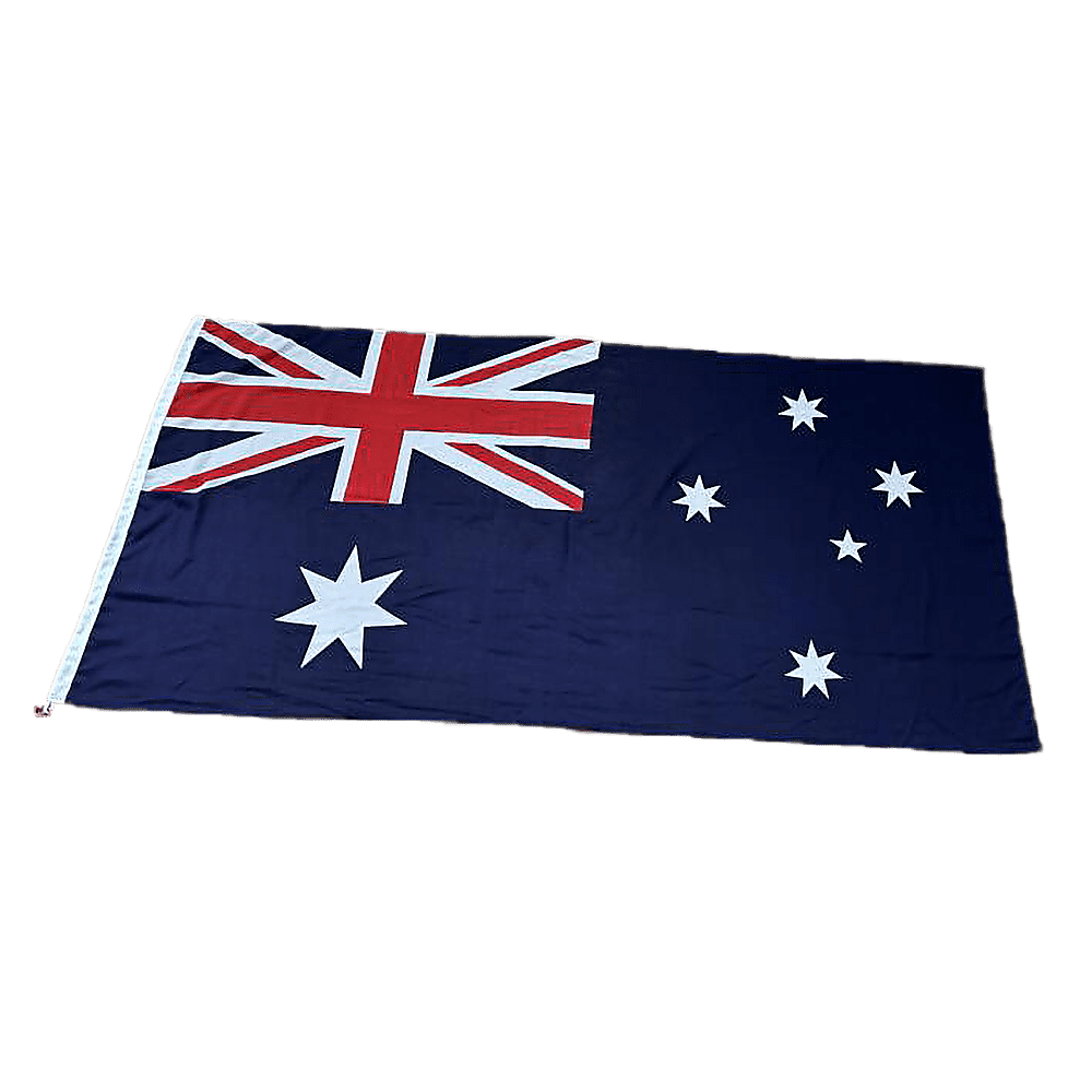Australian Flag Heavy Duty Woven Spun Poly Australia Flag Metal Clips