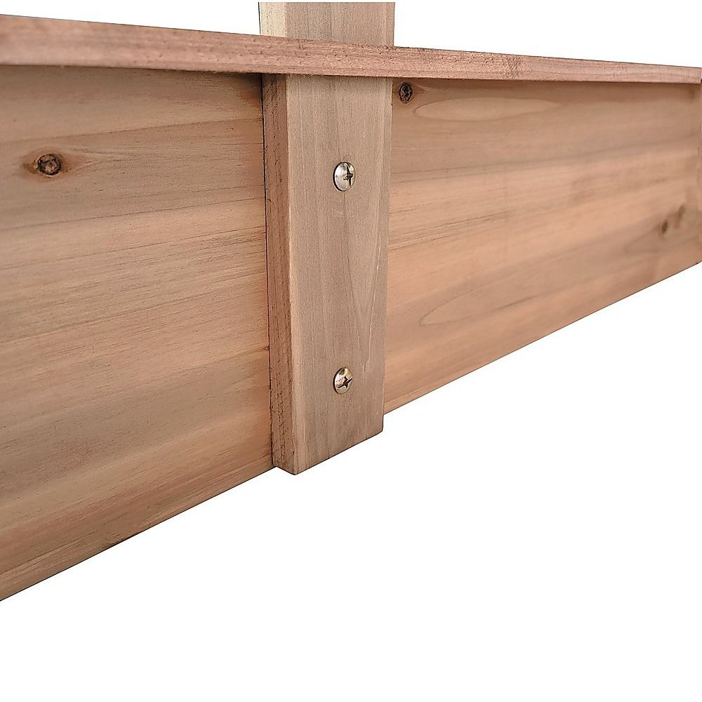 Kids Wooden Toy Sandpit with Adjustable Canopy Bedworld