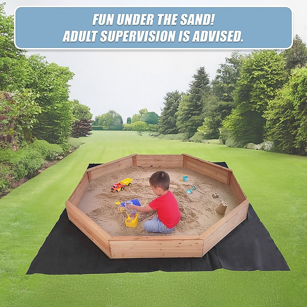 Kids Sand Pit Large Octagonal Wooden Sandpit Bedworld