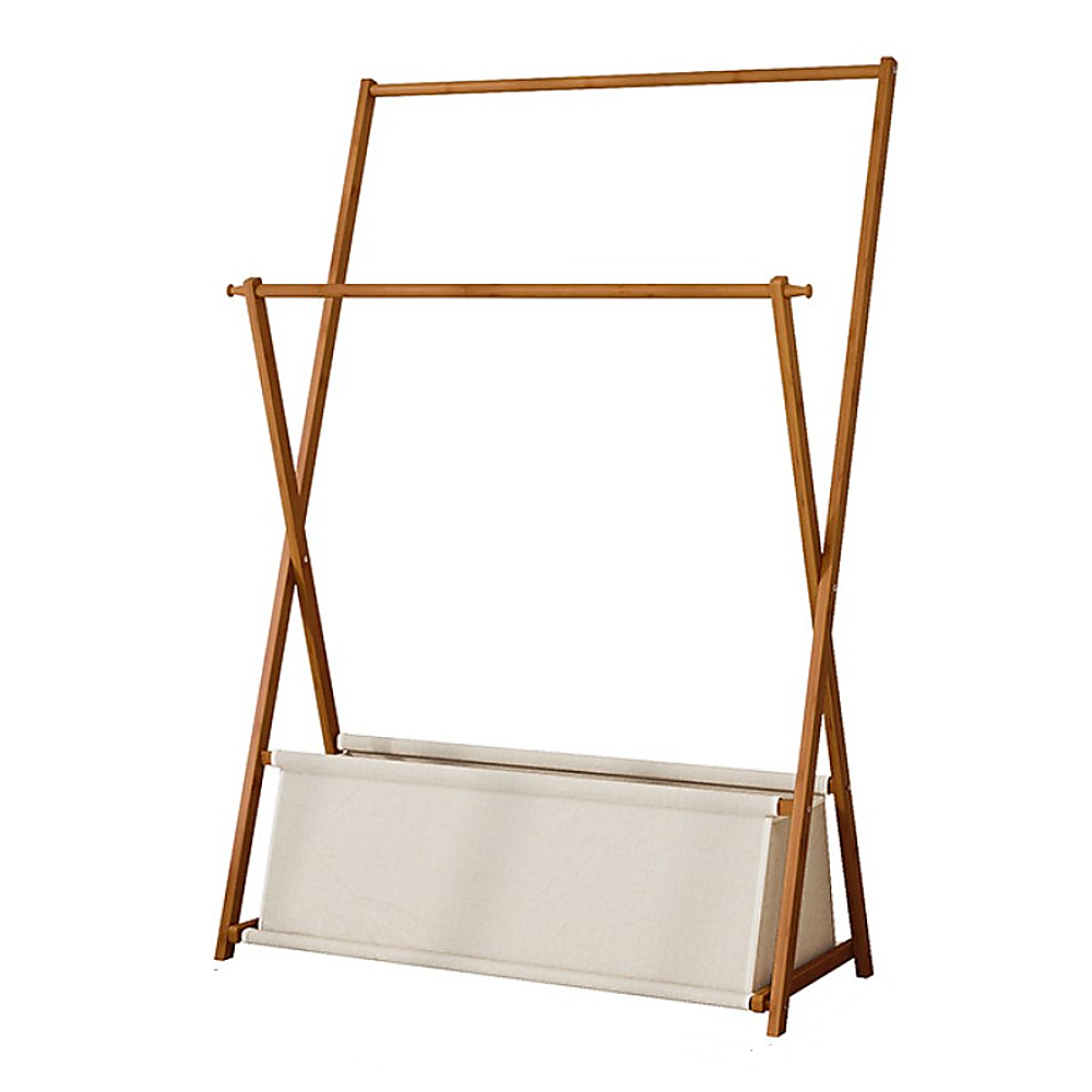 Modern 100x155cm Clothes Hanger Rack with Lower Shelf