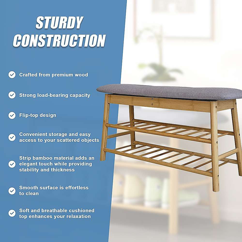 Shoe Stool Storage Rack Cabinet Multifunctional Space Saving