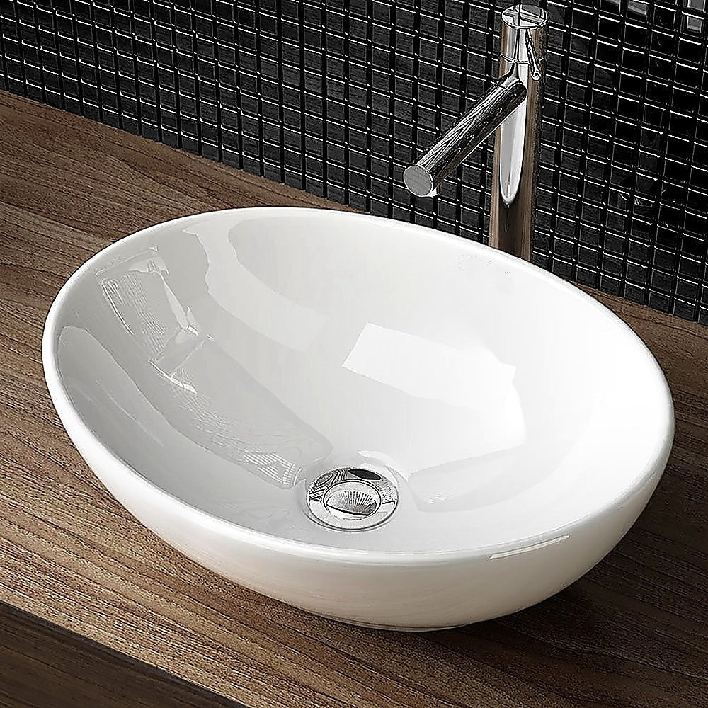 Ceramic Bathroom Basin Vanity Sink Oval
