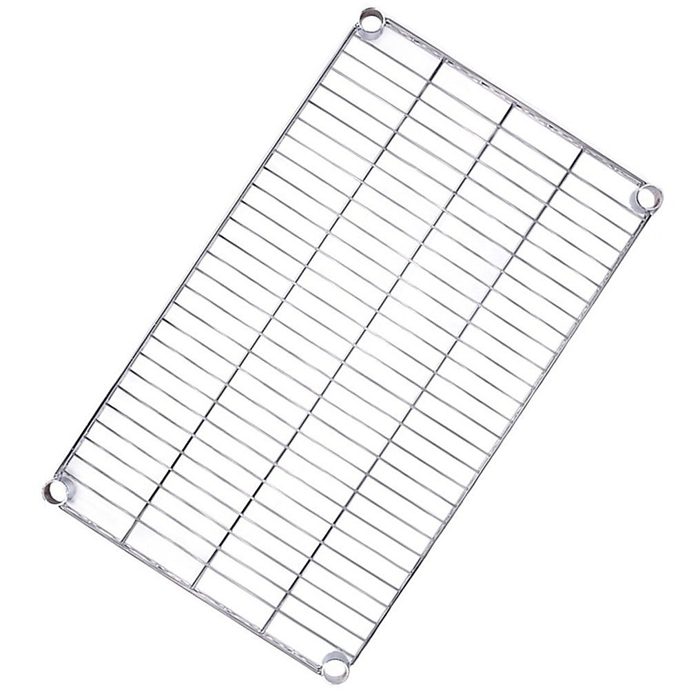 Chrome wire shelf panel with four corner loops