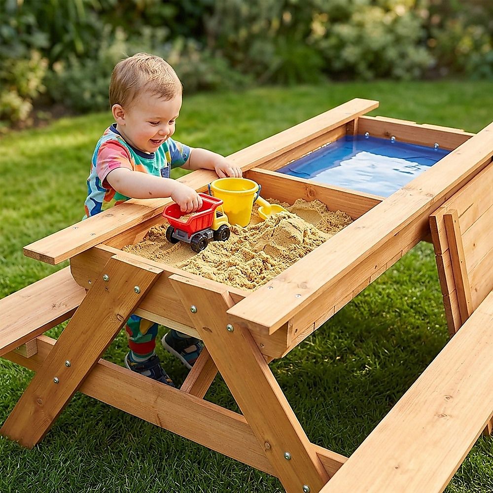 Sand & Water Wooden Picnic Table Bedworld