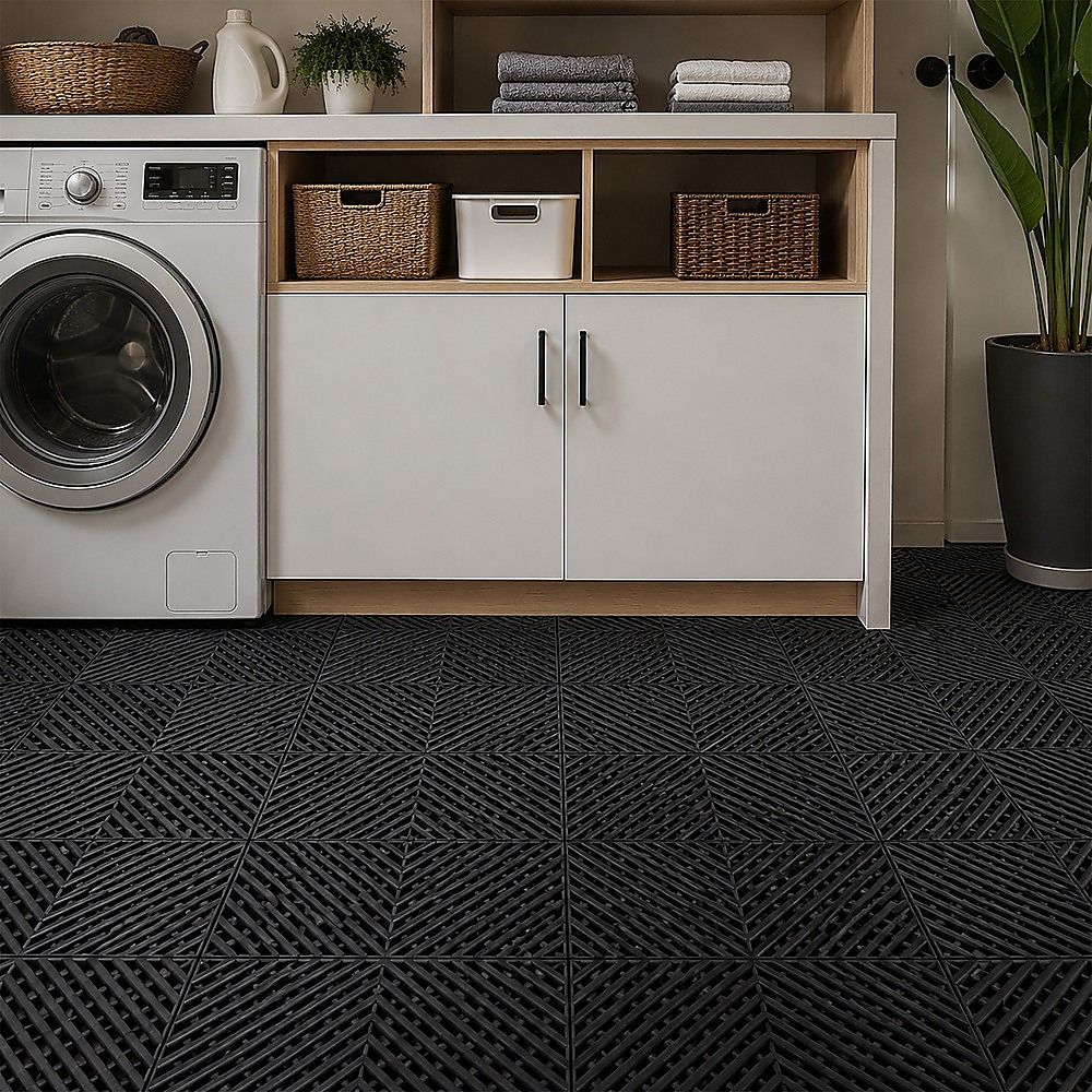 Vented Garage Floor Tiles | Snow Water Drainage | 30x30cm Bedworld