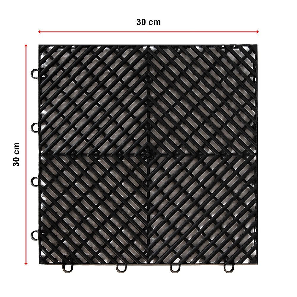 Vented Garage Floor Tiles | Snow Water Drainage | 30x30cm Bedworld