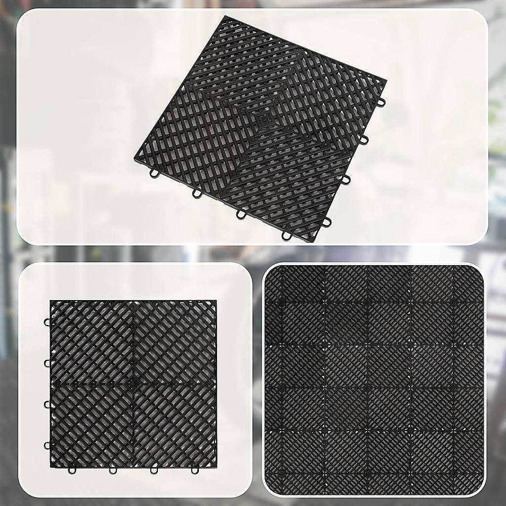 Vented Garage Floor Tiles | Snow Water Drainage | 30x30cm