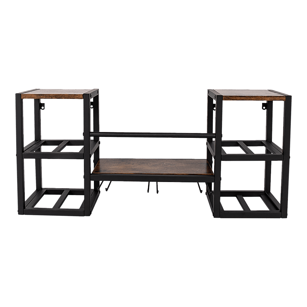 Wall Mounted Wine Rack 3 Stem Glass Holder Storage Organiser