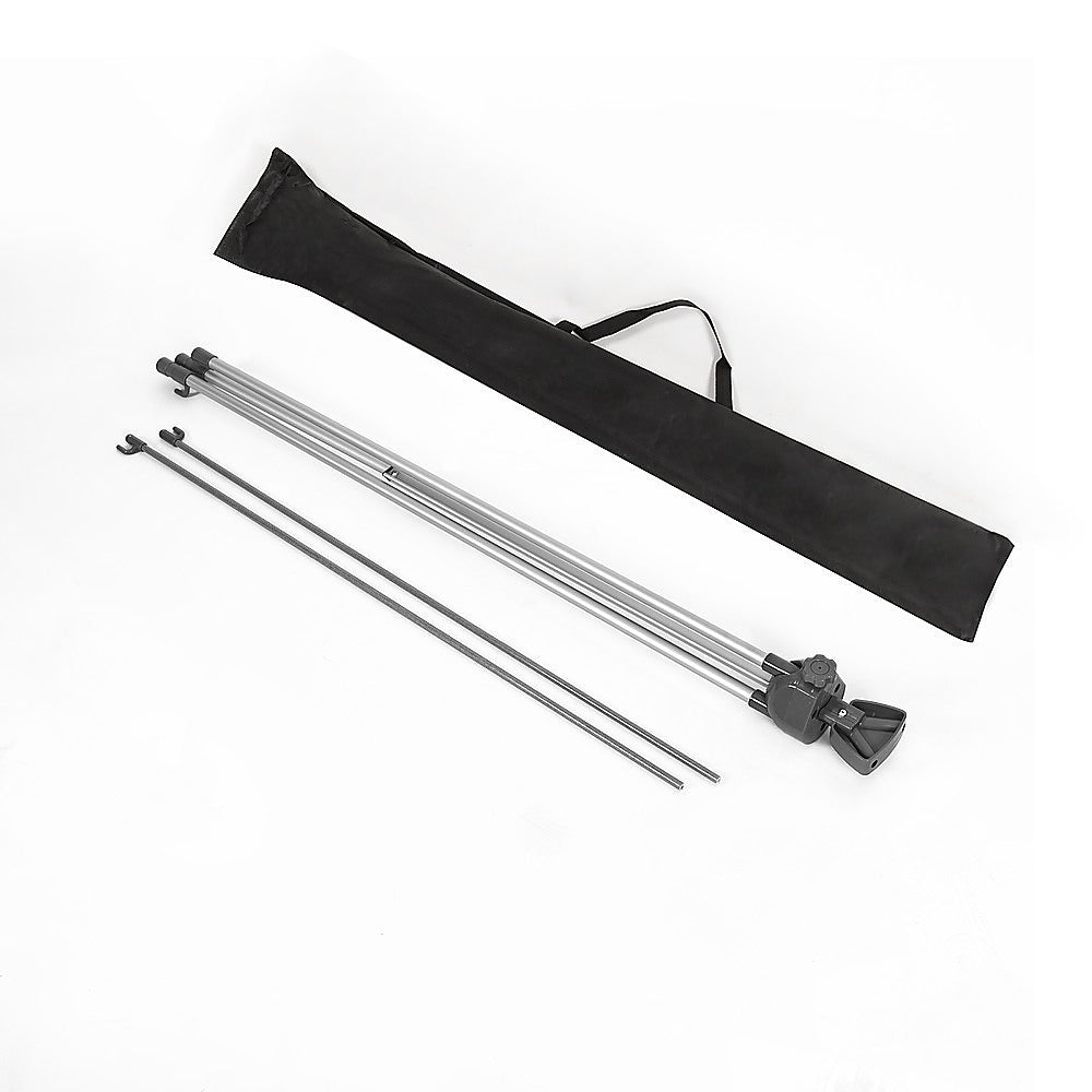 X banner stand support poles and black carrying bag, for banner mounting