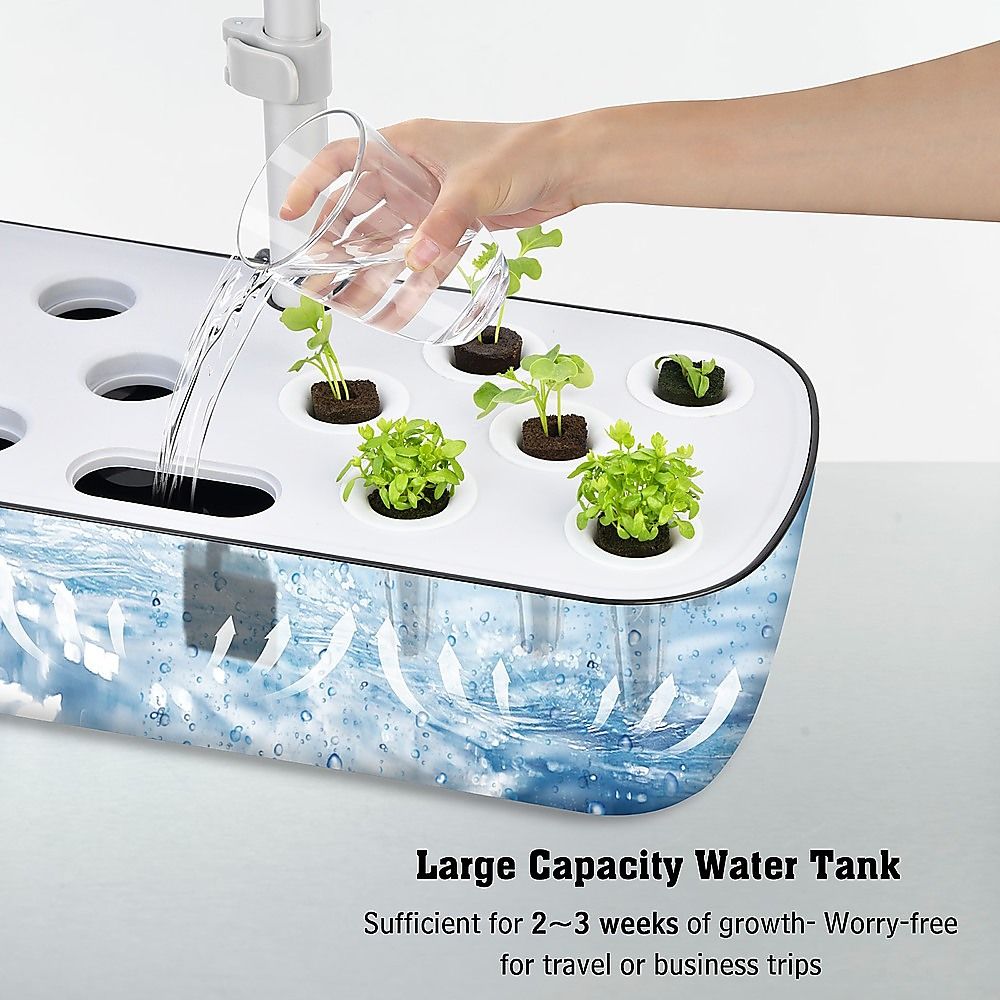 Hydroponics Growing System Indoor Germination Kit 12 Pods Home Gardening LED Bedworld