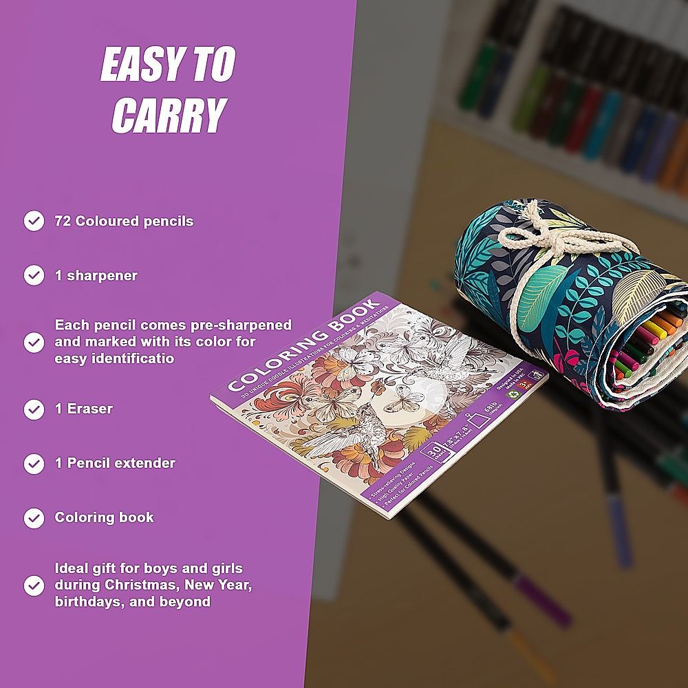 Coloured Pencils Colouring Artist Sketching Drawing for Kids Adults Bedworld