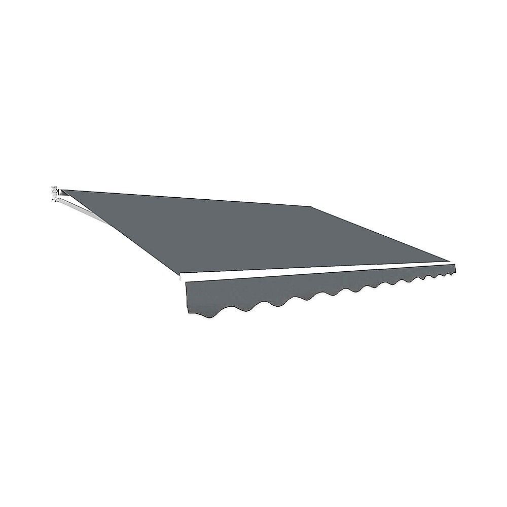 Outdoor Folding Arm Awning Retractable Sunshade Canopy Grey 4.0m x 3.0m