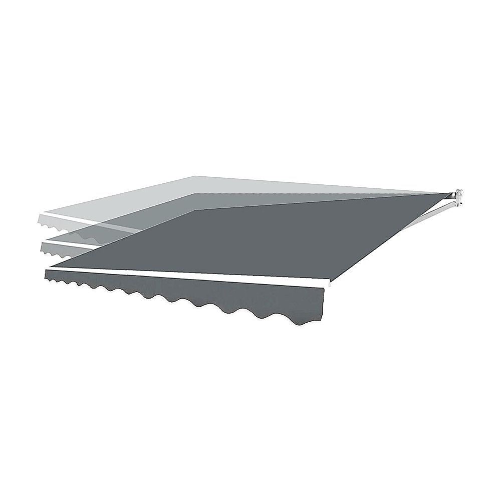 Motorised Outdoor Folding Arm Awning Retractable Sunshade Canopy Grey 3.0m x 2.5m