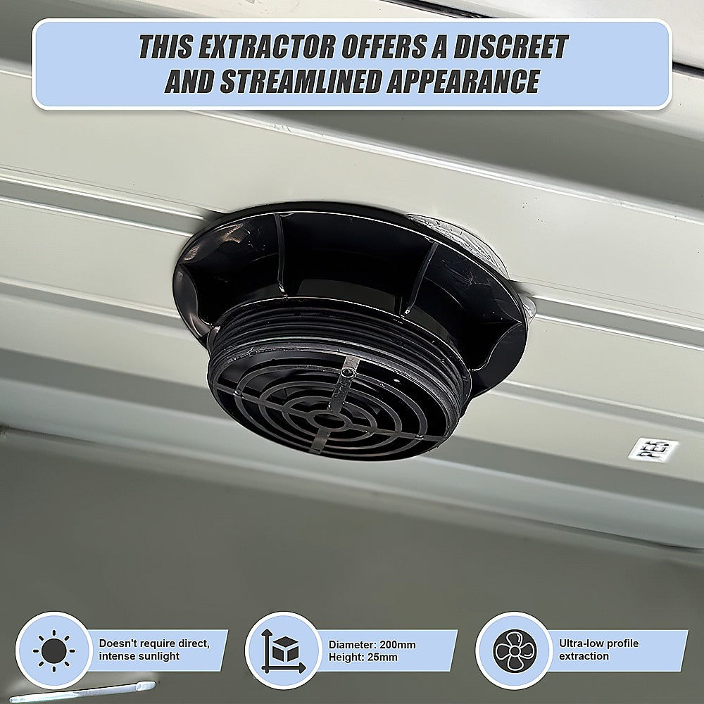 Solar Powered Roof Fan Ventilator Loft Vent for Boat RV Greenhouse Shed Caravan