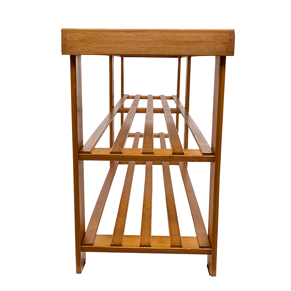 Bamboo Shoe Rack Wooden Bench Storage Organiser Cabinet Holder Stool