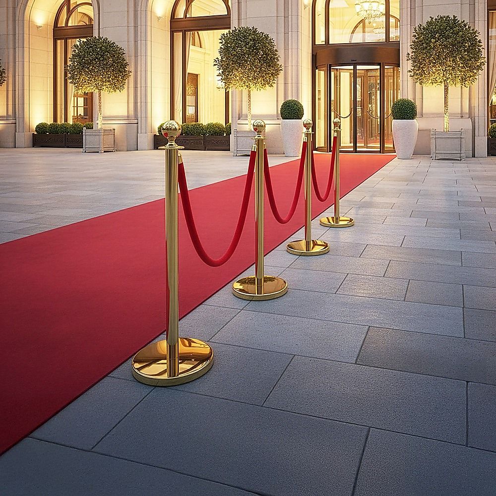 4 x Queue Barriers + 3 Ropes Exhibition Crowd Control Bollards Bedworld