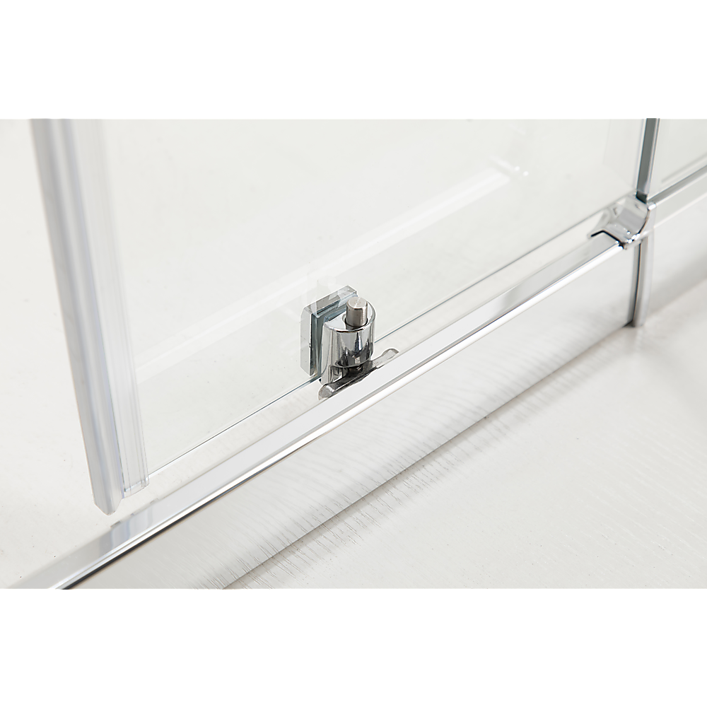 150mm Adjustable (1700x1010mm) Single Door Corner Sliding Glass Shower Screen in Chrome