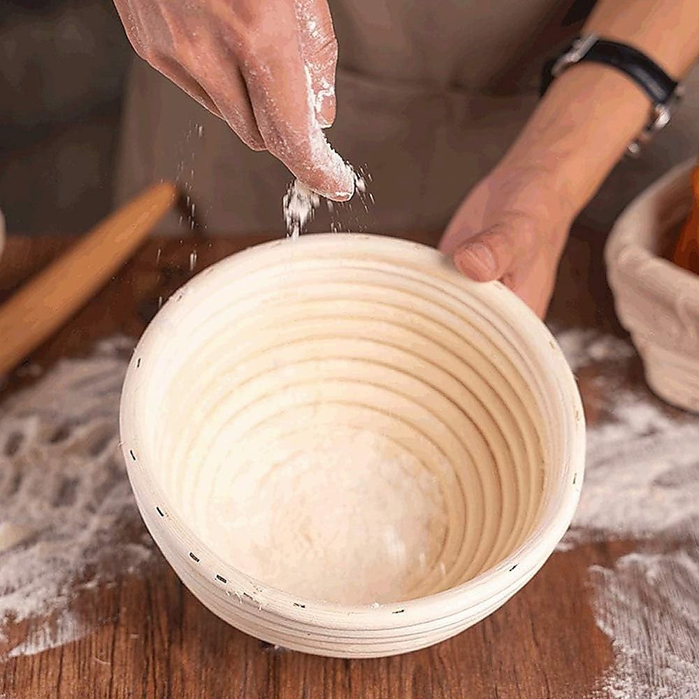 2 x 9" Sourdough Bread Proofing Set Bread Making Kit Round Bowls Bedworld
