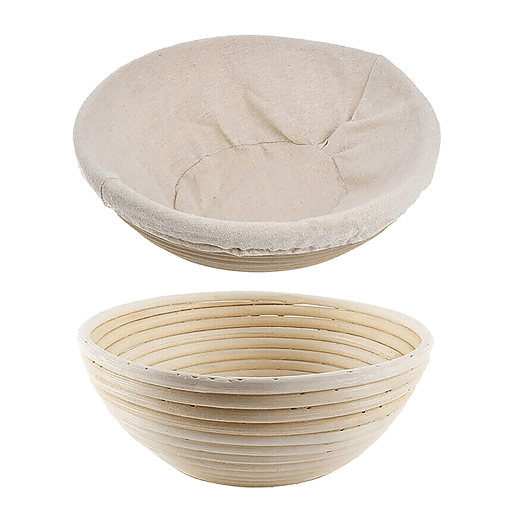 2 x 9" Sourdough Bread Proofing Set Bread Making Kit Round Bowls