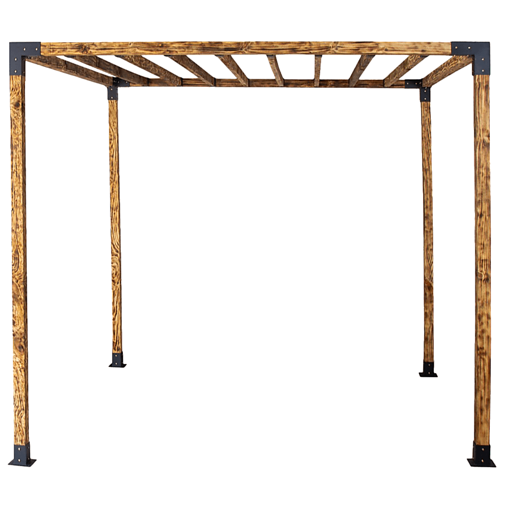 Roof Pergola Gazebo Shed Matte Black Steel Brackets DIY Kits