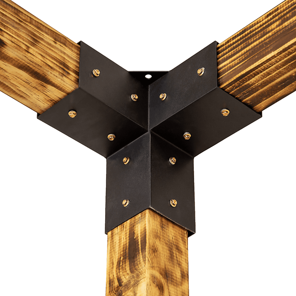 Roof Pergola Gazebo Shed Matte Black Steel Brackets DIY Kits