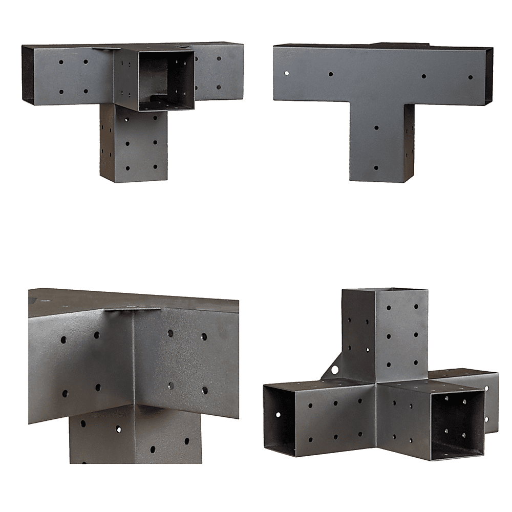 Roof Pergola Gazebo Shed Matte Black Steel Brackets DIY Kits