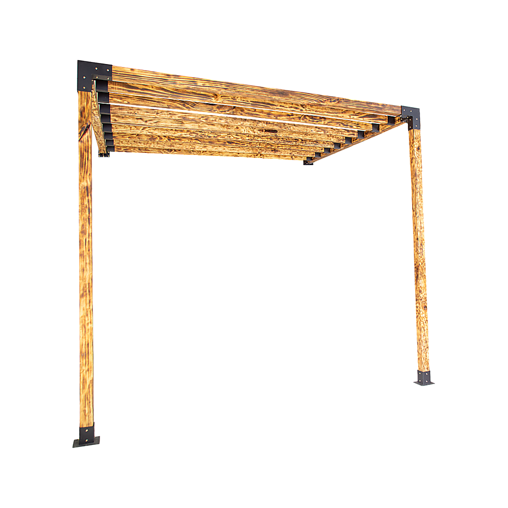 Roof Pergola Gazebo Shed Matte Black Steel Brackets DIY Kits Bedworld