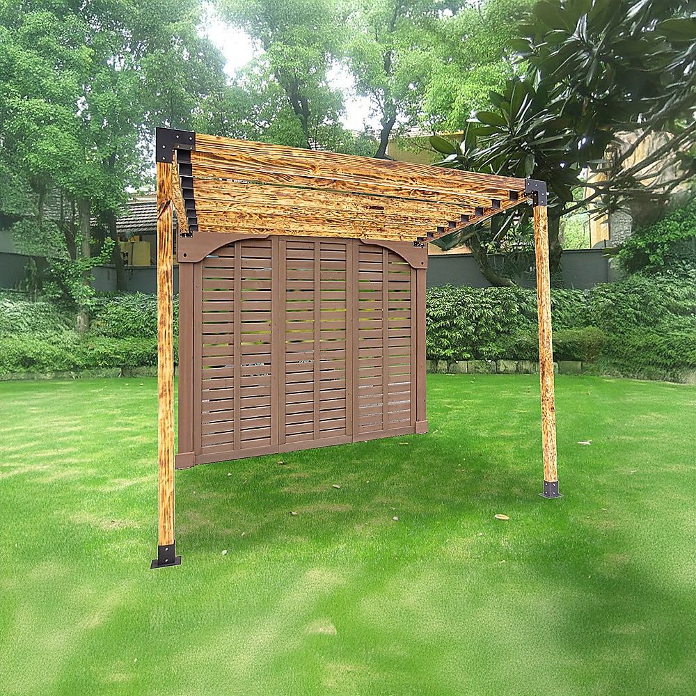 Roof Pergola Gazebo Shed Matte Black Steel Brackets DIY Kits Bedworld