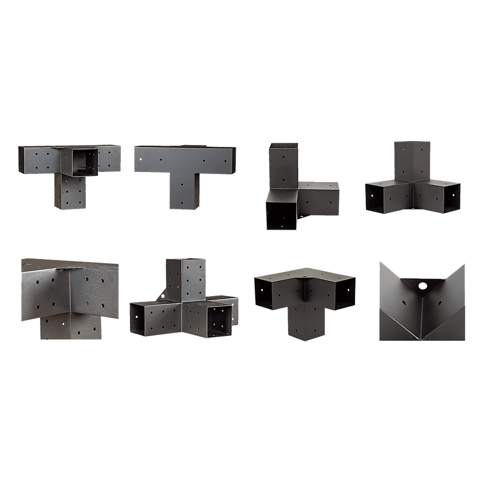 Roof Pergola Gazebo Shed Matte Black Steel Brackets DIY Kits