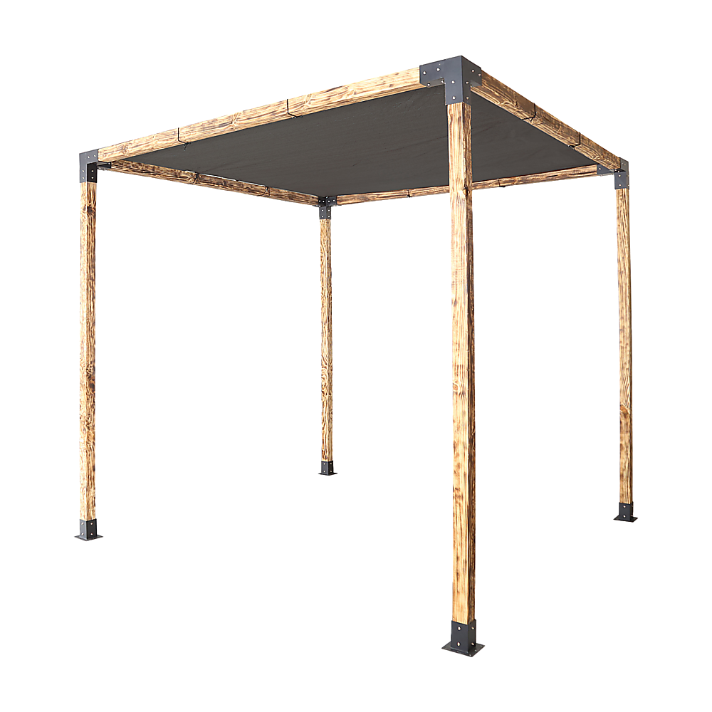 Roof Pergola Gazebo Shed Matte Black Steel Brackets and Black Screen DIY Kits Bedworld