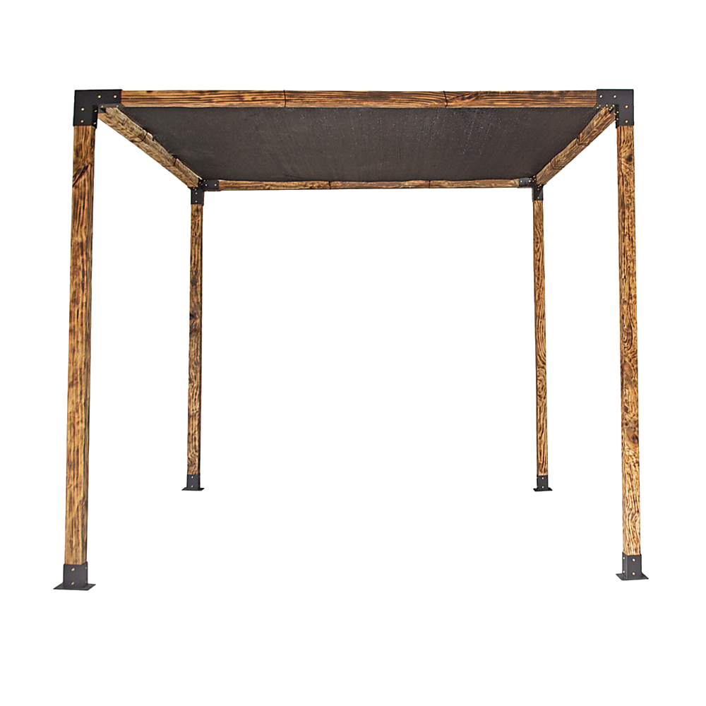 Roof Pergola Gazebo Shed Matte Black Steel Brackets and Black Screen DIY Kits Bedworld