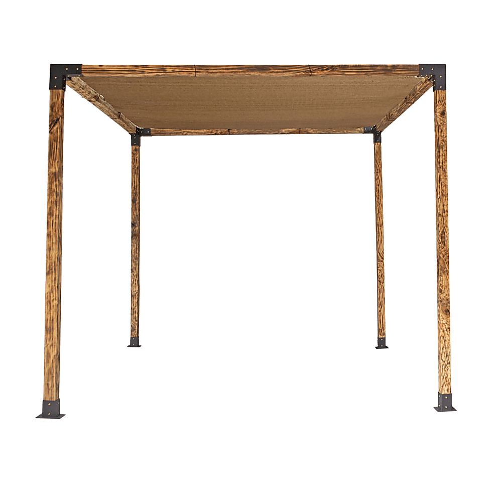 Roof Pergola Gazebo Shed Matte Black Steel Brackets and Coffee Screen DIY Kits