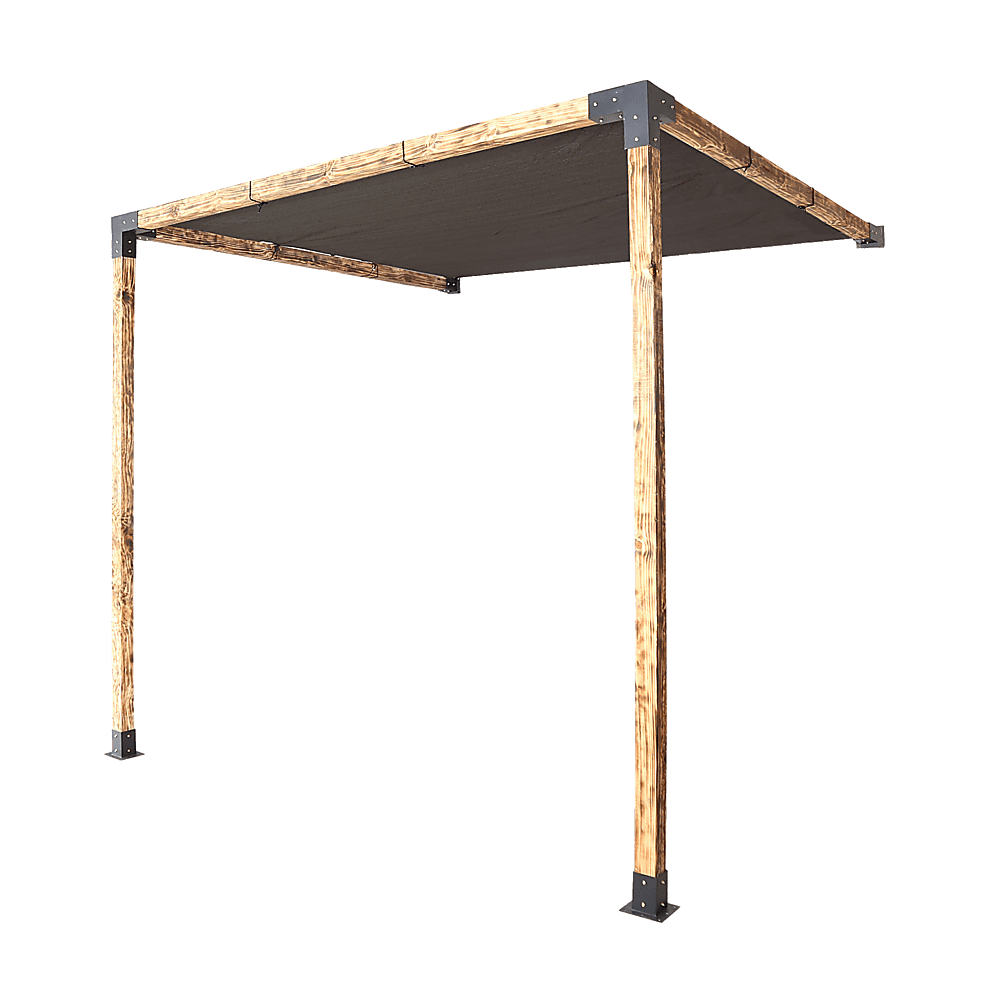 Roof Pergola Gazebo Shed Matte Black Steel Brackets and Black Screen DIY Kits