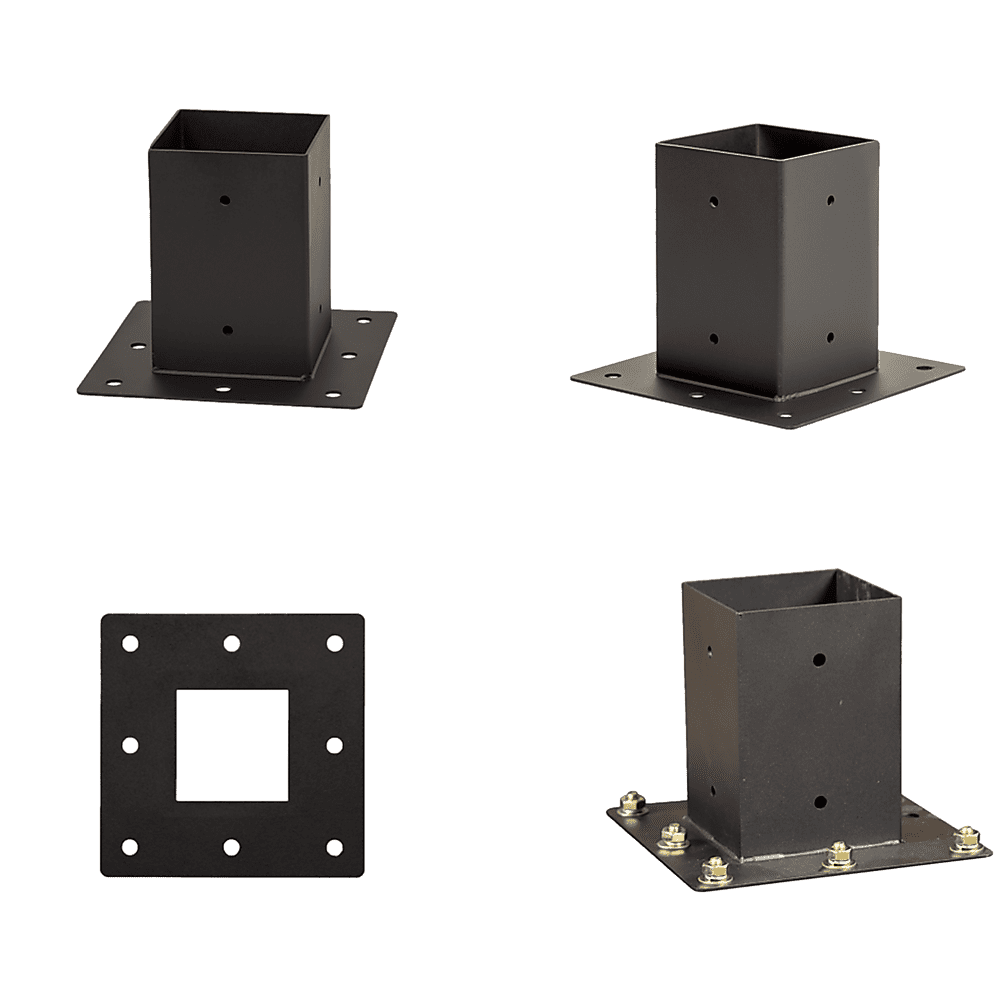 Roof Pergola Gazebo Shed Matte Black Steel Brackets and Black Screen DIY Kits