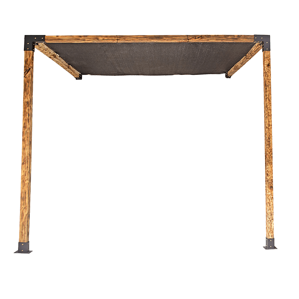 Roof Pergola Gazebo Shed Matte Black Steel Brackets and Black Screen DIY Kits