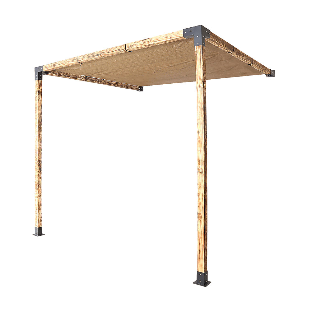 Roof Pergola Gazebo Shed Matte Black Steel Brackets and Coffee Screen DIY Kits