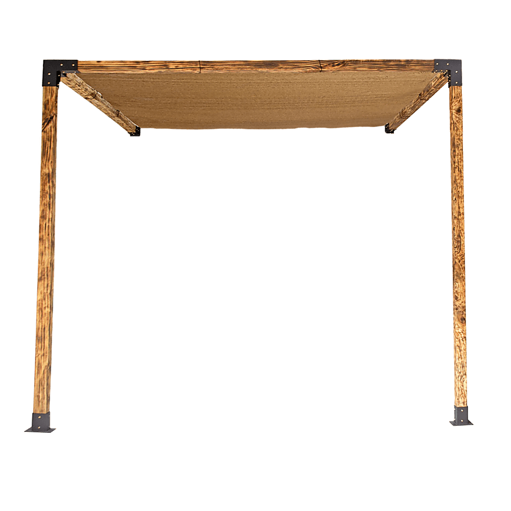 Roof Pergola Gazebo Shed Matte Black Steel Brackets and Coffee Screen DIY Kits