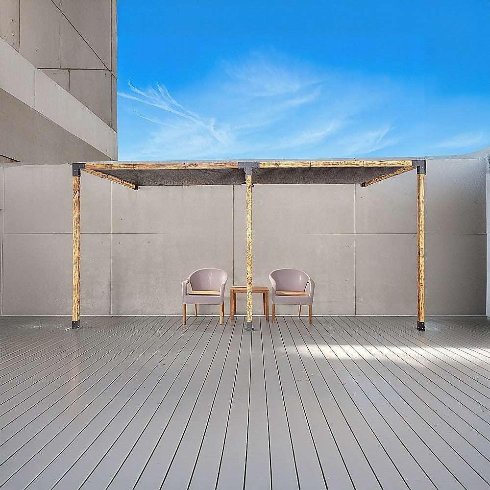 Roof Pergola Gazebo Shed Matte Black Steel Brackets and Black Screens DIY Kits