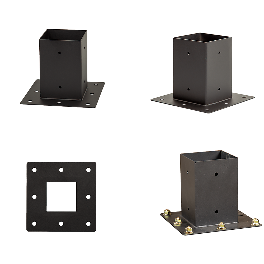 Roof Pergola Gazebo Shed Matte Black Steel Brackets and Black Screens DIY Kits