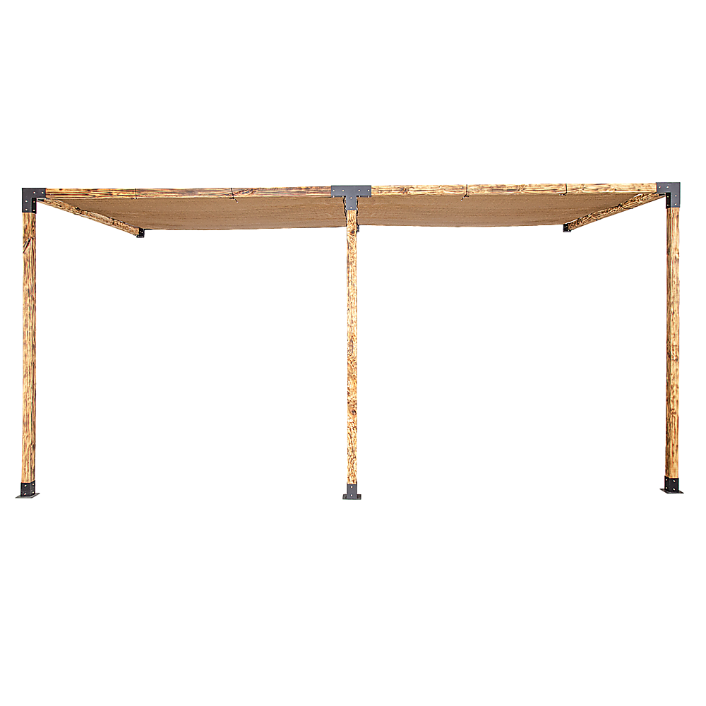 Roof Pergola Gazebo Shed Matte Black Steel Brackets and Coffee Screens DIY Kits Bedworld