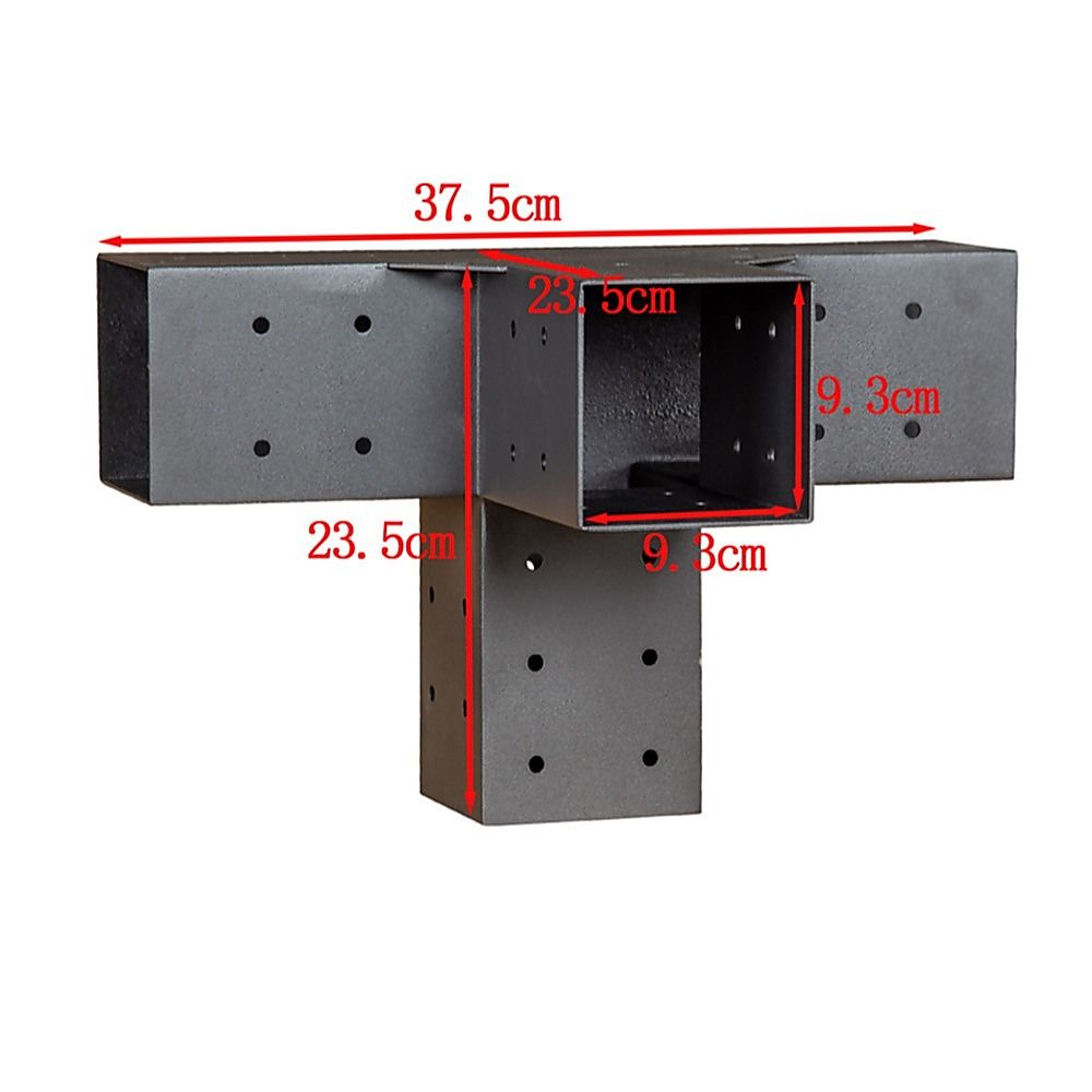 Roof Pergola Gazebo Shed Matte Black Steel Brackets and Coffee Screens DIY Kits Bedworld