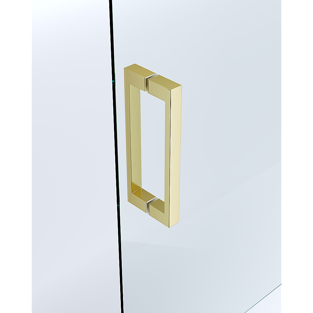 Adjustable 1000x900mm Double Sliding Door Glass Shower Screen in Gold