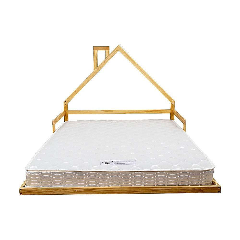 Pine Wood Floor Bed House Frame
