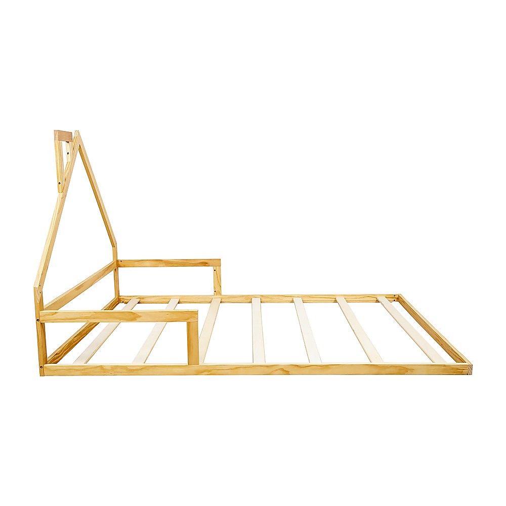 Pine Wood Floor Bed House Frame