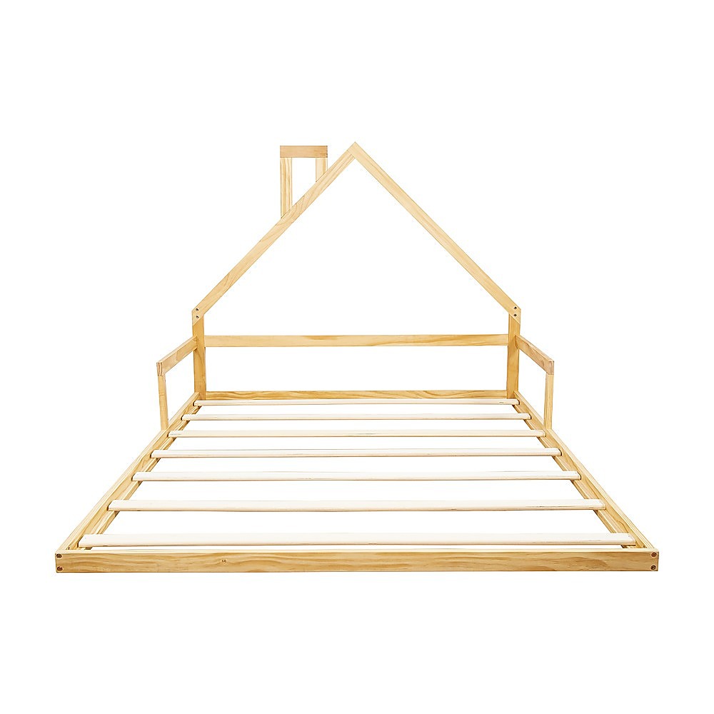 Pine Wood Floor Bed House Frame