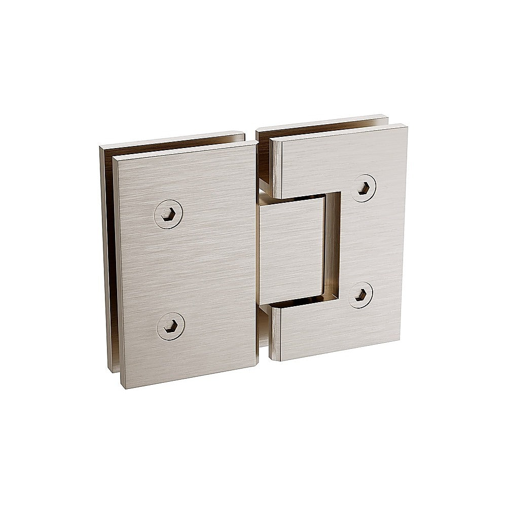 90cm Frameless Glass Bath Screen – Stainless Steel U-Brackets in Nickel